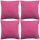 4 db rózsaszín vászonhatású párnahuzat 80 x 80 cm