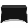 Sztreccs asztal védőhuzat 2 db 183x76x74 cm fekete