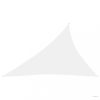 Fehér háromszögű oxford-szövet napvitorla 4 x 5 x 6,4 m