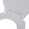 Fehér ovális WC-ülőke lassan csukódó fedéllel