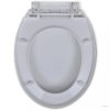 Fehér ovális WC-ülőke lassan csukódó fedéllel