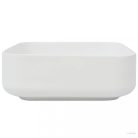 Négyzet alakú, fehér kerámia mosdókagyló 39x39x13,5 cm