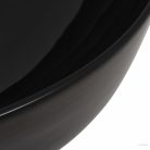Kerek, fekete kerámia mosdókagyló 41,5 x 13,5 cm