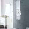 Fehér üveg zuhanypanel 25 x 44,6 x 130 cm