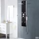 Fekete üveg zuhanypanel 25 x 44,6 x 130 cm