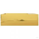 Aranyszínű kerámia mosdókagyló túlfolyóval 49 x 25 x 15 cm