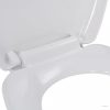 Fehér gyorsan szerelhető WC-ülőke lassan csukódó fedéllel