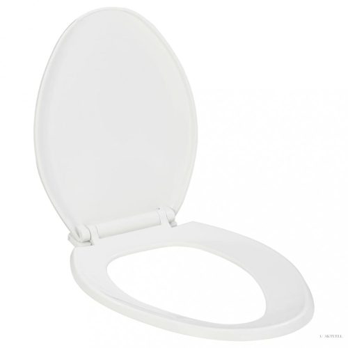 Fehér gyorsan szerelhető WC-ülőke lassan csukódó fedéllel