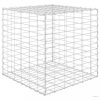 Kocka alakú acélhuzal gabion magaságyás 60 x 60 x 60 cm