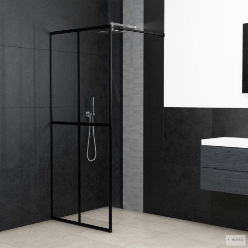 Átlátszó edzett üveg zuhanyfal 90 x 195 cm
