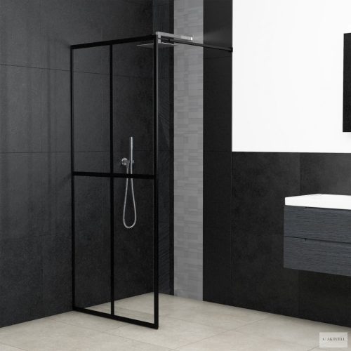 Átlátszó edzett üveg zuhanyfal 100 x 195 cm