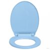 Kék ovális WC-ülőke lassan csukódó fedéllel