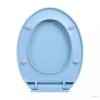 Kék ovális WC-ülőke lassan csukódó fedéllel