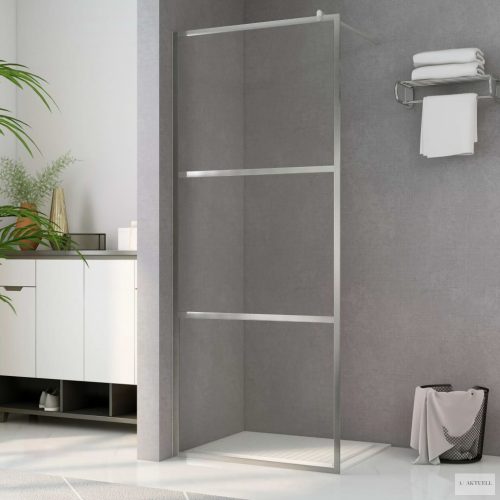 Zuhanyfal átlátszó ESG üveggel 90 x 195 cm