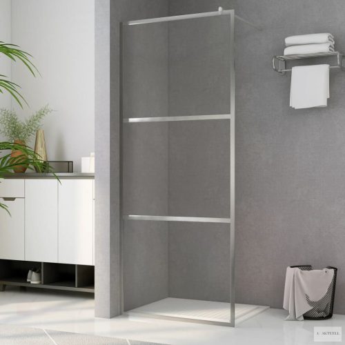 Zuhanyfal átlátszó ESG üveggel 115 x 195 cm