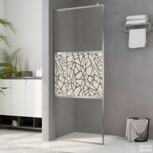 Zuhanyfal kőmintás ESG üveggel 80 x 195 cm