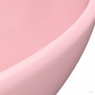 Ovális matt rózsaszín kerámia luxus mosdókagyló 40 x 33 cm