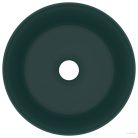 Kerek matt sötétzöld kerámia luxus mosdókagyló 40 x 15 cm