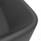 Matt sötétszürke kerámia luxus mosdókagyló 41x30x12 cm