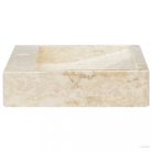 Krémszínű márvány mosdókagyló 58 x 39 x 10 cm