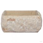 Krémszínű márvány mosdókagyló 30 x 30 x 13 cm