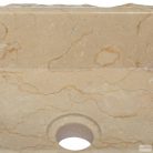Krémszínű márvány mosdókagyló 30 x 30 x 13 cm