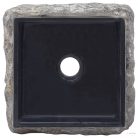 Fekete márvány mosdókagyló 30 x 30 x 13 cm