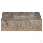 Szürke márvány falra szerelhető mosdókagyló 38 x 24 x 6,5 cm