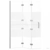 Fehér ESG zuhanykabin összecsukható ajtóval 100 x 140 cm
