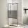 Fekete zuhanyfal átlátszó ESG üveggel 115 x 195 cm
