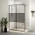 Fekete zuhanyfal átlátszó ESG üveggel 140 x 195 cm