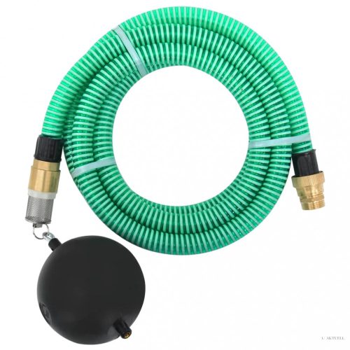 Zöld PVC szívótömlő sárgaréz csatlakozókkal 1,1" 10 m