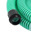 Zöld PVC szívótömlő sárgaréz csatlakozókkal 1,1" 20 m