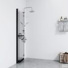 Átlátszó ESG üveg összecsukható zuhanyfal 90 x 190 cm