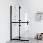 Átlátszó ESG üveg összecsukható zuhanyfal 100 x 190 cm