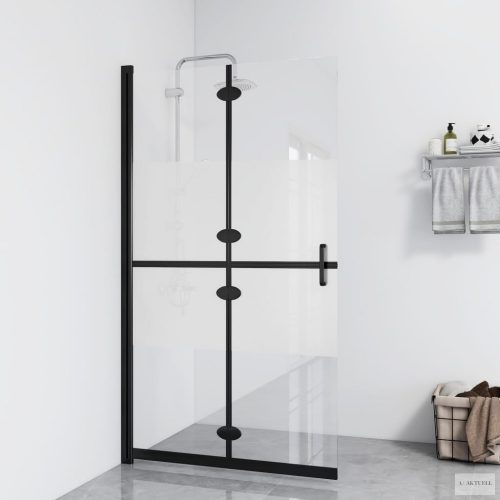 Selyemmatt ESG üveg összecsukható zuhanyfal 70 x 190 cm