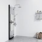Selyemmatt ESG üveg összecsukható zuhanyfal 100 x 190 cm
