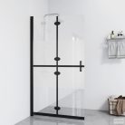 Selyemmatt ESG üveg összecsukható zuhanyfal 110 x 190 cm