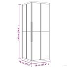 ESG tejüveg zuhanykabin 70 x 70 x 180 cm