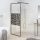 Fekete ESG üveg zuhanyfal kőmintával 80 x 195 cm