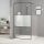 Fekete selyemmatt ESG üveg zuhanyfal 100 x 195 cm