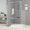 Ezüstszínű átlátszó ESG üveg zuhanyfal 100 x 195 cm