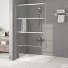 Ezüstszínű átlátszó ESG üveg zuhanyfal 115x195 cm