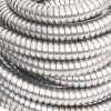Ezüstszínű rozsdamentes acél kerti tömlő szórófejjel 0,6" 7,5 m
