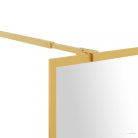 Aranyszínű zuhanyfal átlátszó ESG üveggel 100 x 195 cm