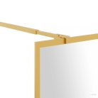 Aranyszínű zuhanyfal átlátszó ESG üveggel 90 x 195 cm