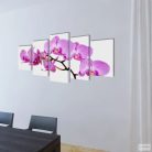 Nyomtatott vászon falikép szett orchidea 200 x 100 cm