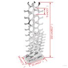 Bortartó állvány 27 palackhoz alumínium ezüst