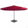Piros kültéri napernyő hordozható talppal