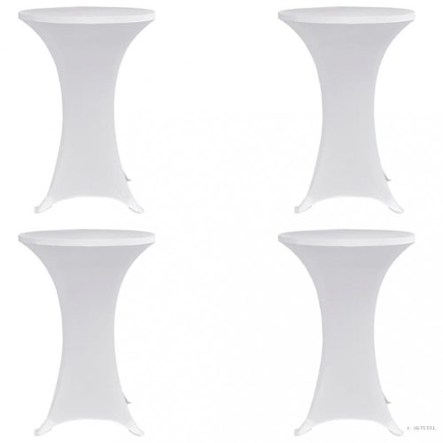 4 db fehér sztreccs asztalterítő bárasztalhoz Ø70 cm